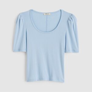 NWT MADEWELL Puff Sleeve Scoop Neck tee size women’s medium